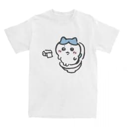 Anime Chikawa Toilet Time Printed T-shirt Men's and Women's T-shirt Men's Top Sports T-shirt 2026 Summer New Tee Streetwear