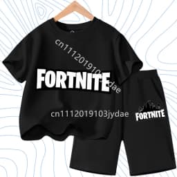 T-shirts Fortress Night Print Tees Gift FortnitesT-shirt Shorts for Boys Girl Tee Pants Set Summer 2pcs Children Clothing Tops