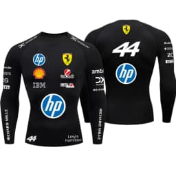 2026 Ferrari Men's Tight T-shirt, Hamilton 44, Outdoor Sports, Racing, Fast Drying, Charles Leclerc 16, Elastic, Long Sleeved