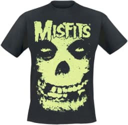 Splat Art Glow in The Dark Misfits T-Shirt Men Women Metal Rock Band Graphic Tee 100% Cotton Summer Streetwear Top