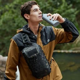 New Black Crossbody Chest Pack Durable Waterproof Sling Shoulder Backpack Large Capacity Crossbody Bag Hiking