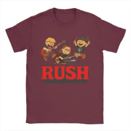 Rush Model Black Tour Concert Cotton T-Shirt For Men Summer Rush Band Funny T-Shirts Trending Tees Plus Size Wholesale Tops