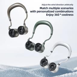 2026 Neck-hanging Small Fan Digital Display Screen Turbo Fan Fast Charging Lightweight Suitable For Indoor Outdoor Sports Use