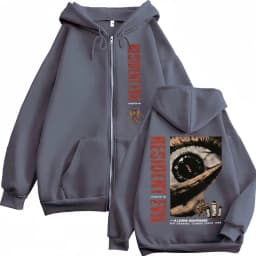 Resident Evil Requiemm Anime Zip Up Hoodies Men's Clothing Gothic High Street Zipper Hoodie Casual Long Sleeve Jacket Sweatshirt