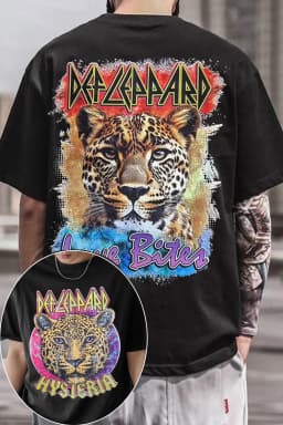 Def Leppard Band TShirt Mens Womens Cotton Tees Summer Casual Short Sleeve Round Neck Clothing Loose Trend Unisex Tee