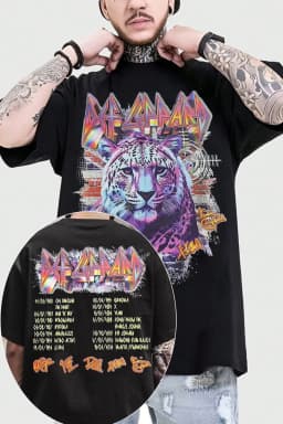Def Leppard Band TShirt Mens Womens Cotton Tees Summer Casual Short Sleeve Round Neck Clothing Loose Trend Unisex Tee