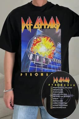 Def Leppard Band TShirt Mens Womens Cotton Tees Summer Casual Short Sleeve Round Neck Clothing Loose Trend Unisex Tee