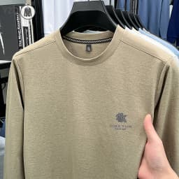 2026 New Men's Basic Sweatshirt Comfortable Breathable Fabric Long Sleeve Top For Autumn And Winter