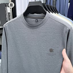 2026 New Men's Basic Sweatshirt Comfortable Breathable Fabric Long Sleeve Top For Autumn And Winter