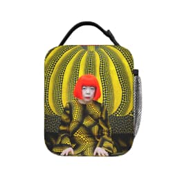Yayoi Kusama Abstract Face Lunch Bag Japanese Artist Fun Lunch Box For Men Travel Cooler Bag Waterproof Thermal Tote Handbags