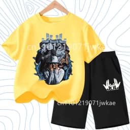 2026 Gift Boys Children's Summer Short Sleeves Tshirt Jul T Shirt set Graphic Y2k Tops Clothing Harajuku Graphic Casual T-shirt