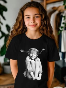 Summer Retro Pippi Longstocking Pattern Graphic Y2K Boy Girl T Shirt Kids Baby Youth Tee Streetwear Casual Oversize Vintage Punk