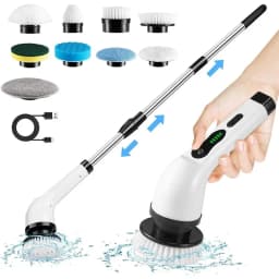 Powerful Cordless Electric Spin Scrubber Multipurpose Cleaning Brush for Shower Sink Tile Grout Kitchen Bathroom