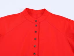 KONDALA Elegant Chic Red Midi Skirt Set Women Minimalist Trendy Puff Sleeve Shirt, Drawstring Skirt 2026 Spring Lady Leisure Set