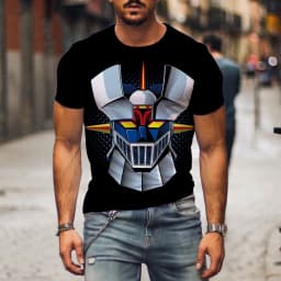 Mazinger Z Robot 3D Print Sport Quick-dry Breathable Men T-shirt Outdoor Casual Anime Harajuku Cosplay Parent-child Short Sleeve