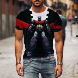 Mazinger Z Robot 3D Print Sport Quick-dry Breathable Men T-shirt Outdoor Casual Anime Harajuku Cosplay Parent-child Short Sleeve