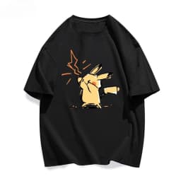 Summer Pokémon Anime Pikachu Brand 100%Pure Cotton Printed T-shirt Men Harajuku Casual Versatile Short-sleeved Y2k Loose
