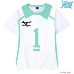 Men Casual Kids Clothes Boys Sportswear Haikyuu Nekoma Anime T-shirt Kuroo Kozume Volleyball Club Uniform Cosplay Tee