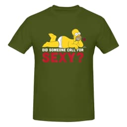 1 Piece Sexy Novelty 100% Cotton T-Shirt Homer Simpsons Tees Tops For Men