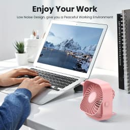 USB Desktop Small Fan Mini Desktop Ultra Quiet 3-Speed Adj High Power Removable Fan for Office Outdoor Library Dormitory