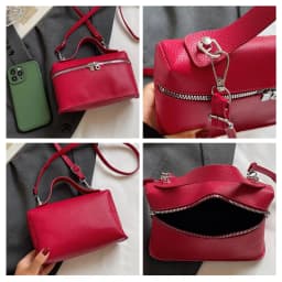 Fashion Trend Large Capacity Dopamine Boxbag Litchi Pattern Portable Carrying Crossbody Bag Daily Commuting Versatile Square Bag
