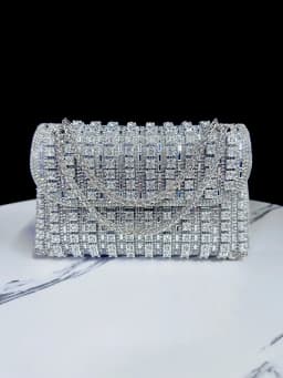 Evening Dress Rhinestone Clutch Bag with Diamond Chain, Cheongsam Bag, Crossbody Evening Bag, Women's Handbag, Evening Bag