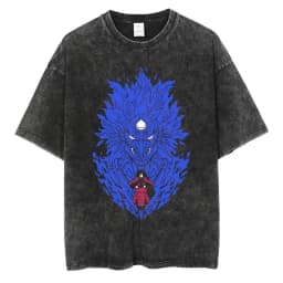 Men Washed TShirt Harajuku Streetwear Hip Hop Japanese Anime Naruto Graphic T Shirts Cotton Summer Short Sleeve Vintage Tops