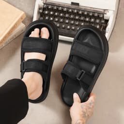 Men's Thick-Sole Casual Slides Slippers Summer Soft-Sole Outdoor Beach Shoes Quick-Drying Breathable Lightweight Sports Slippers