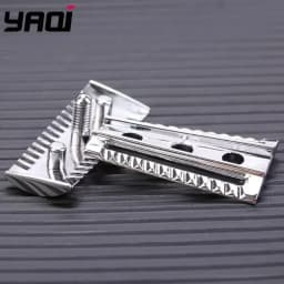 2026 New Arrival! YAQI Top Aggressive Chrome Color Men's Double-Edged Slant Safety Razor Head