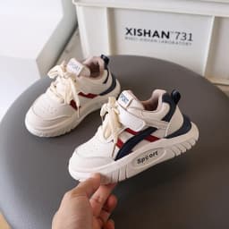 Children's White Casual Sneakers Toddler Boys Girls Hook Loop Soft Sole School Shoes for Daily Outdoor Sports Wear 2026 Hot Sale