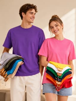 Men Women 16 Colors O Neck Cotton T Shirt Summer Lightweight Breathable Short Sleeve Solid Color Casual Loose Korean Style Tops
