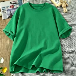 Korean Style Solid Color Cotton Women's T-Shirts Breathable T Shirt O-Neck Summer Short Sleeves Loose Y2K Vacation Clothing