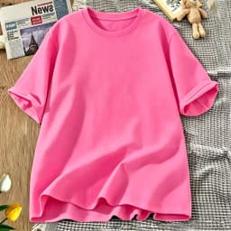 Korean Style Solid Color Cotton Women's T-Shirts Breathable T Shirt O-Neck Summer Short Sleeves Loose Y2K Vacation Clothing