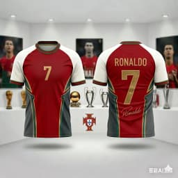 Children's #Ronaldo #7 Football T-Shirt Boys and Girls Soccer Training Top Breathable Quick-Dry Fan Apparel