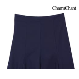 CHARMCHANT Women's Blue Midi Skirt High Waist A-Line Pleated Skirt Casual Elegant Office Wear Retro Casual Summer Skirt 2026