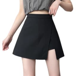 2026 Black Grey Irregular Skirt A-line Women High Waist Skirt Korean Fashion Zipper All Matched Shorts Skirts vintage for women