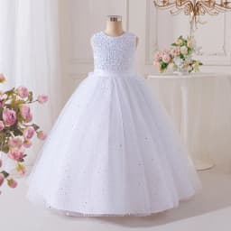 Summer Sequin Bridesmaids Party Dresses for Girls Elegant Bow Wedding Birthday Prom Girl Dress Gala Pageant Evening Kids Clothes