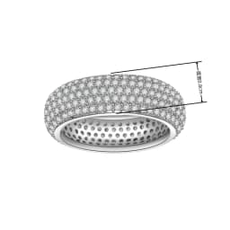 925 Sterling Silver Plated 18K Gold Diamond Ring Fashionable Decorative Dazzling Circular Ring