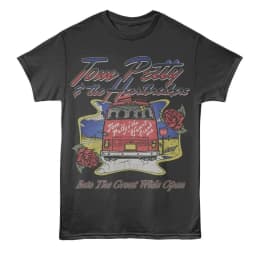 Tom Petty and The Band Heartbreak 91-92 Great Wide Open Tour T-shirts, Daily Outdoor Retro T-shirts Fan Printed Casual T-shirts