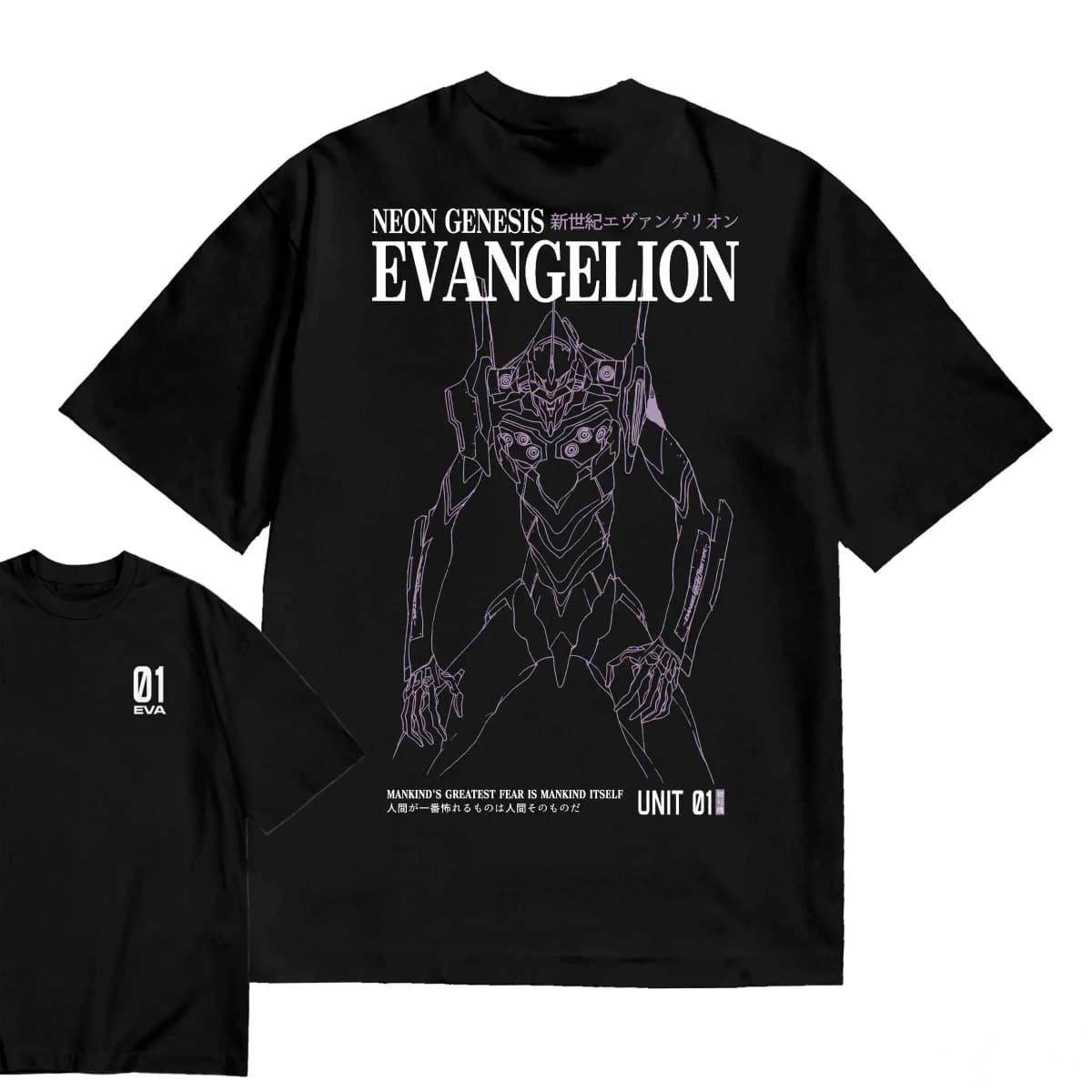 2026 Evangelion Graphic T-Shirt Cotton Shirt Unisex Y2k Anime Clothes Men Short Sleeve O-Neck Fashion Selling Popular