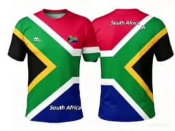 South Africa Football T Shirts Summer Fashion Short Sleeve South Africa Flag 3D Printed T-shirts Casual O Neck Loose Mens Tees