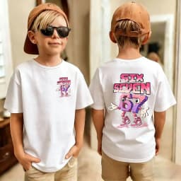 Cartoon Cute Funny Six Seven Italian Brainrot 67 Number Graphic Print T-Shirt Boy/Girl Summer Short Sleeved Kids Tshirt Top