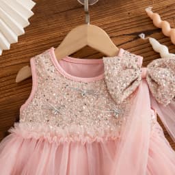 Baby Dress Summer Sequin Mesh Princess Baby Girl Dress Cute Wedding Flower Girl Dress Baby Girl Clothing 