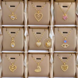 Luxury Full Zicron Shiny Heart Necklace for Women Titanium Steel Gold Color Anti-Tarnish Romantic Pendant Necklace