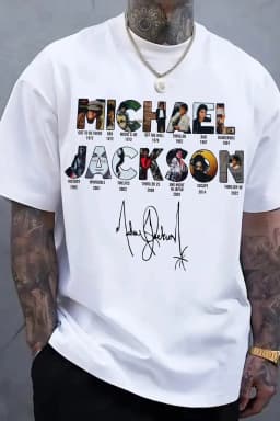 2026 Michael Jackson Graphic Tshirt Mens Womens Cotton Tees Ummer Casual Short Sleeve Round Neck Clothing Loose Tops Trend