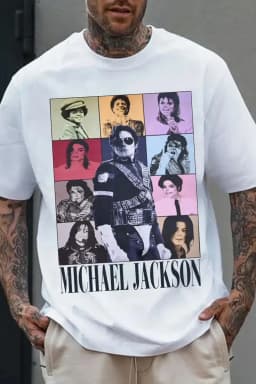 2026 Michael Jackson Graphic Tshirt Mens Womens Cotton Tees Ummer Casual Short Sleeve Round Neck Clothing Loose Tops Trend