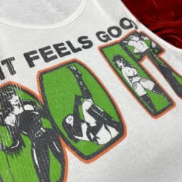 Ribbed Tank with If It Feels Good Do It Vintage Inspired Graphic 20 Inch Emo Girls Aesthetic Letter Print Grunge Goth Camisole