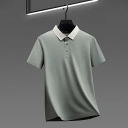 2026 New Men's Contrast Collar Polo Shirt Cool Quick Dry Fabric Short Sleeve Top For Office And Daily Activities
