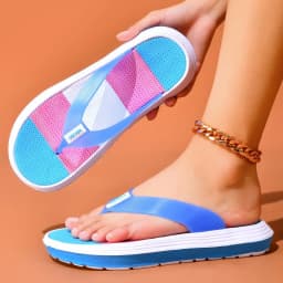 A Pair of Women's Flip Flops, Casual, Fashionable, Instagram Trendy, Versatile, Clip On, Summer Sandals, Soft Sole