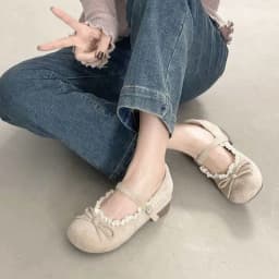 Spring/ Autumn Elegant Butterfly Bow Buckle Sexy Low Heel Mary Jane Shoes Fashionable Best Selling New Comfortable Women's Shoes